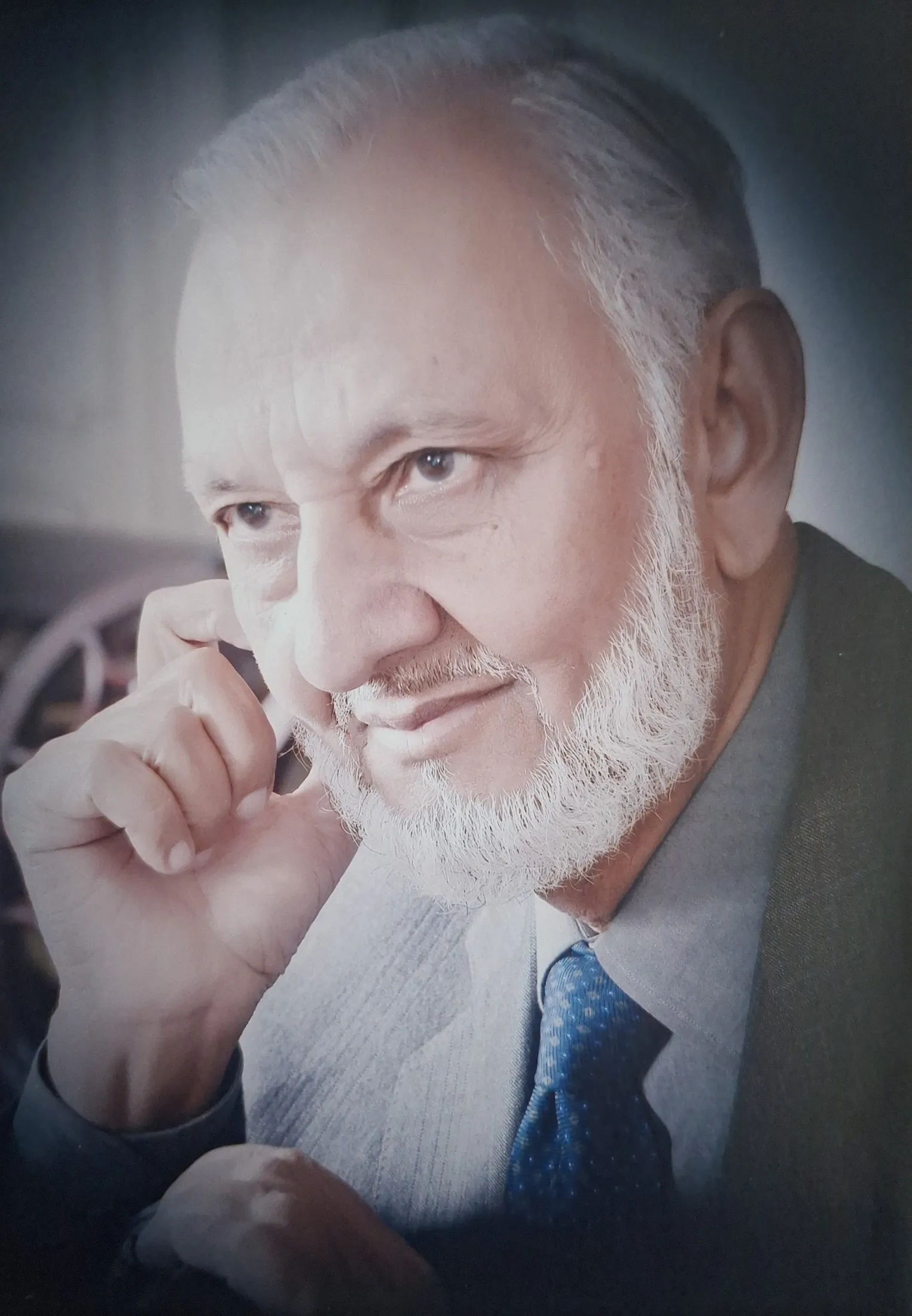 Portrait of Pir Syed Ijaz Ahmad Hashmi, Chairman of Zafar Rice Mills.