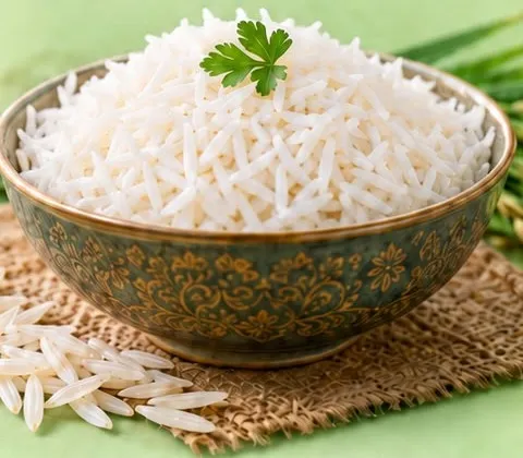 Bowl of IRRI-6 rice.